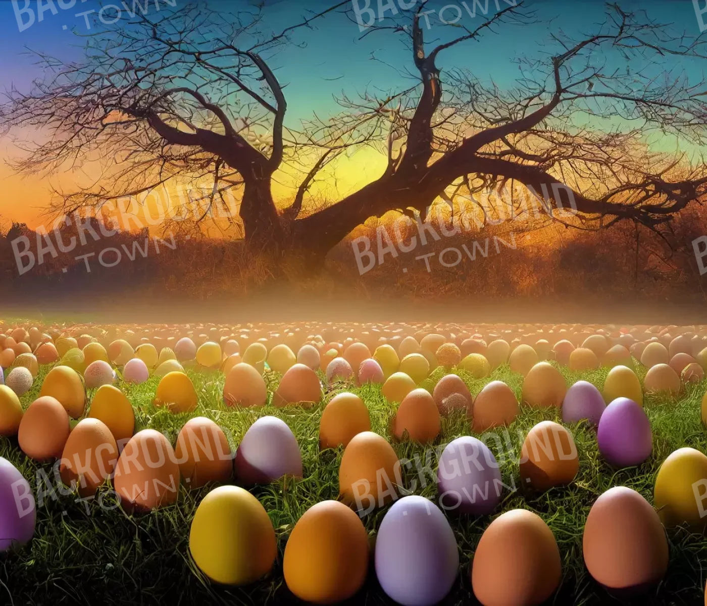 Easter Egg Farm 12’X10’ Ultracloth (144 X 120 Inch) Backdrop