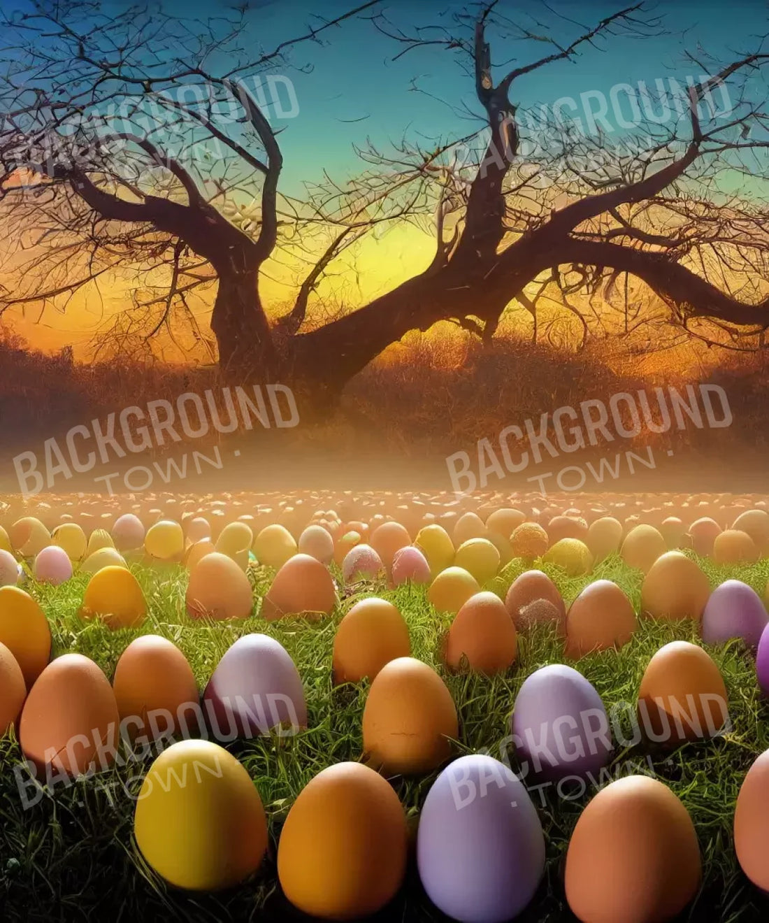 Orange Easter Backdrop for Photography