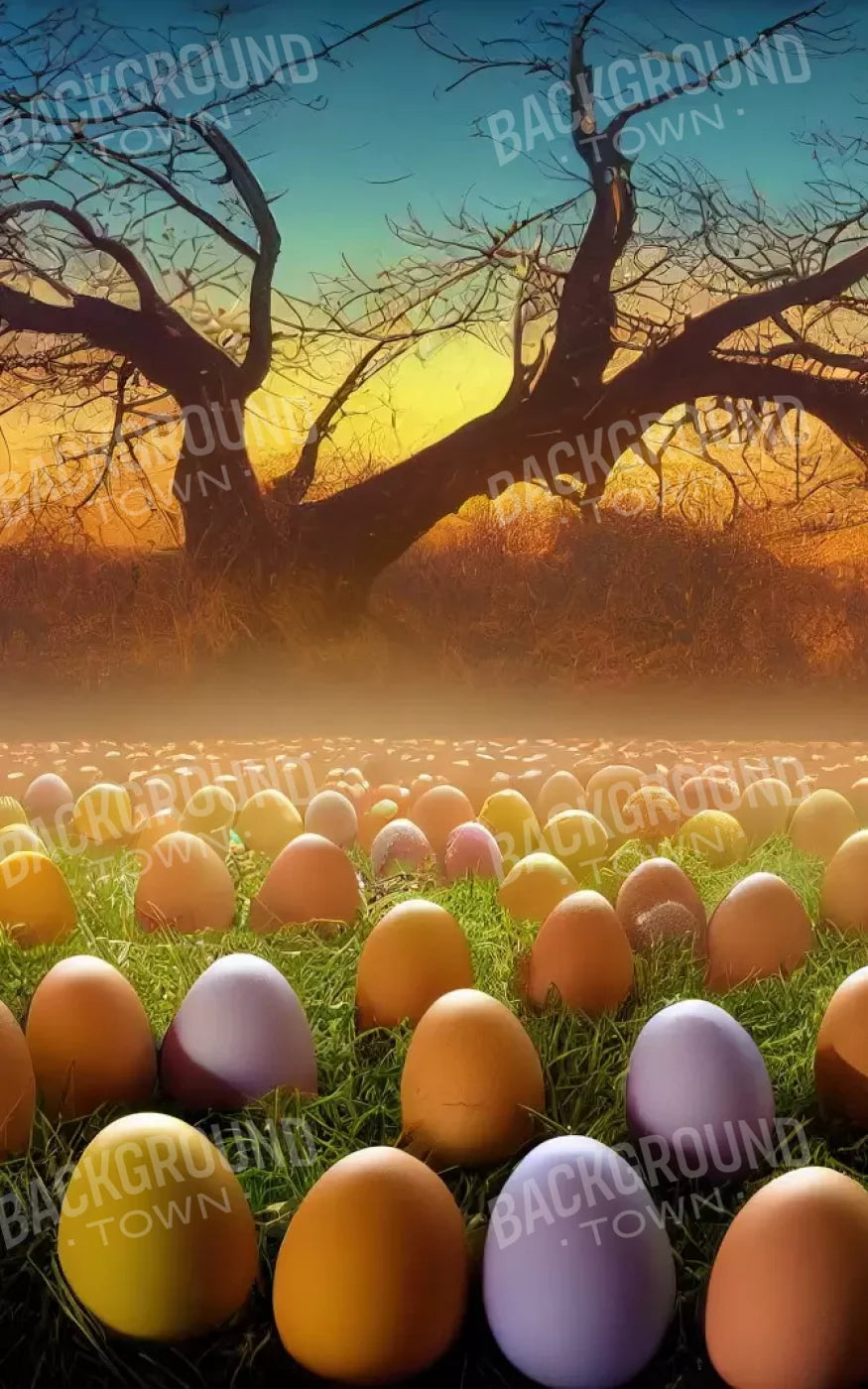 Easter Egg Farm 9’X14’ Ultracloth (108 X 168 Inch) Backdrop