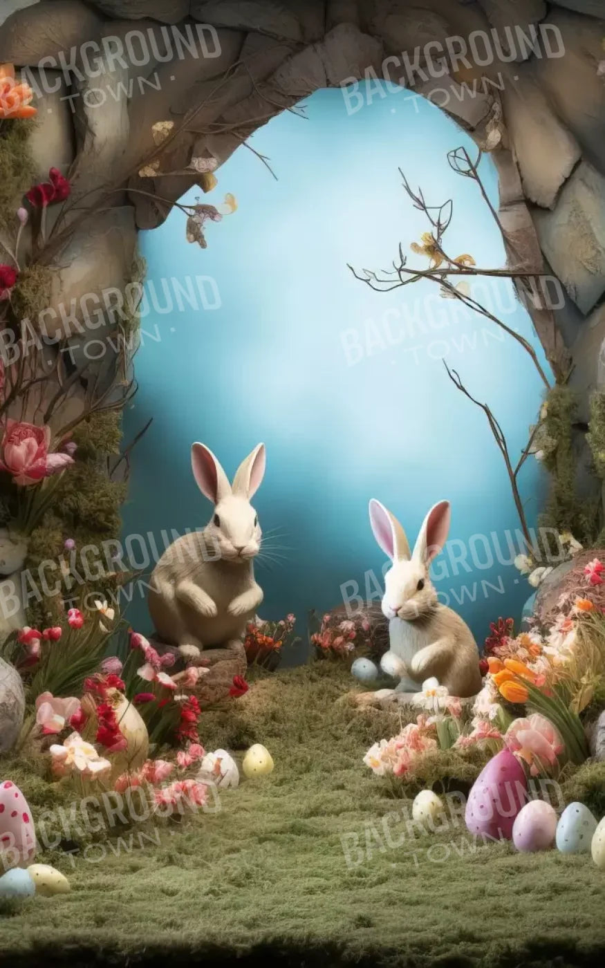 Easter Town 5’X8’ Ultracloth (60 X 96 Inch) Backdrop