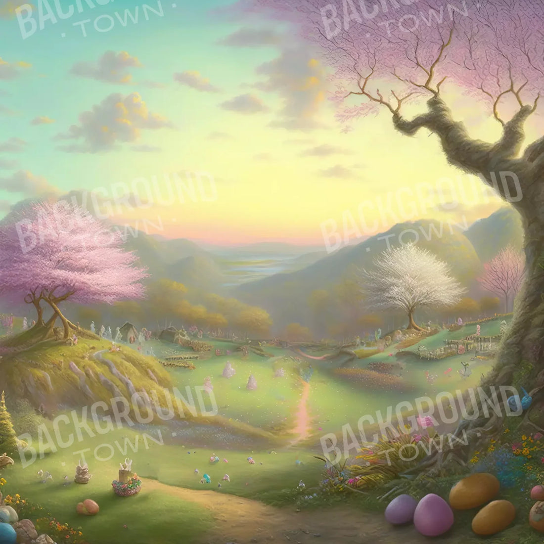 Easter Valley 10’X10’ Ultracloth (120 X Inch) Backdrop