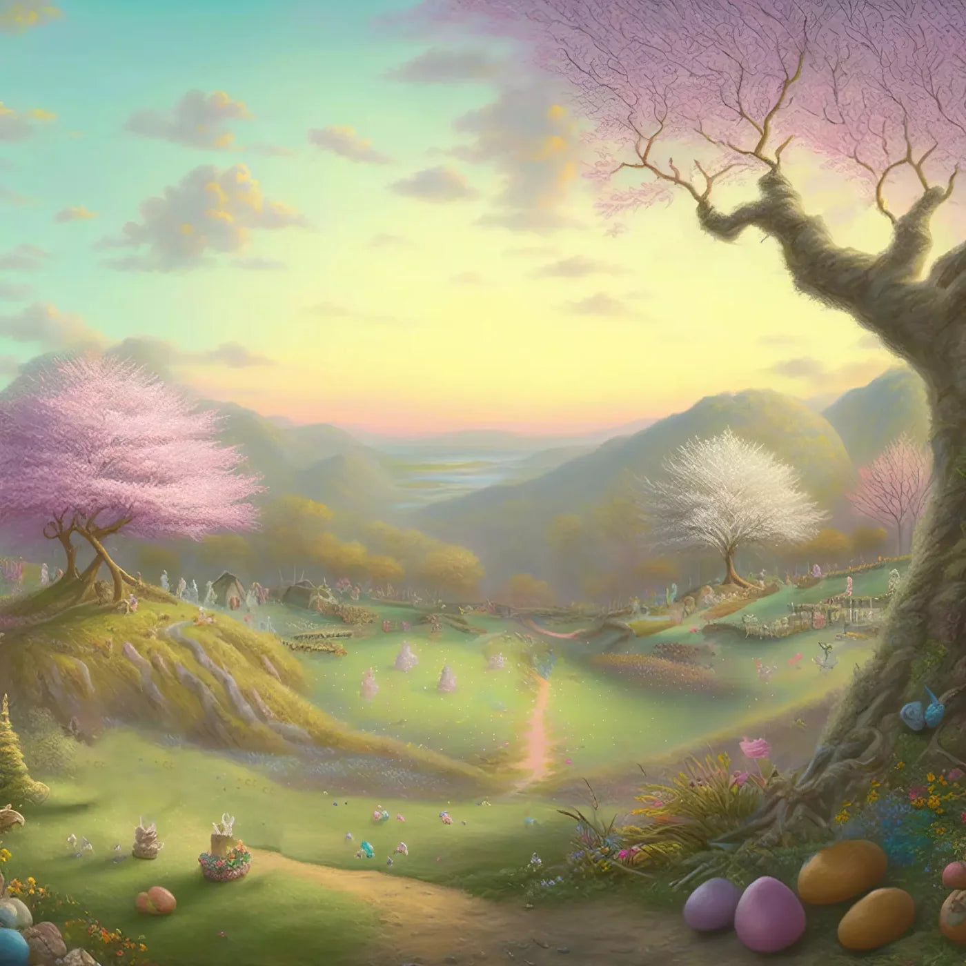 Easter Valley 10’X10’ Ultracloth (120 X Inch) Backdrop
