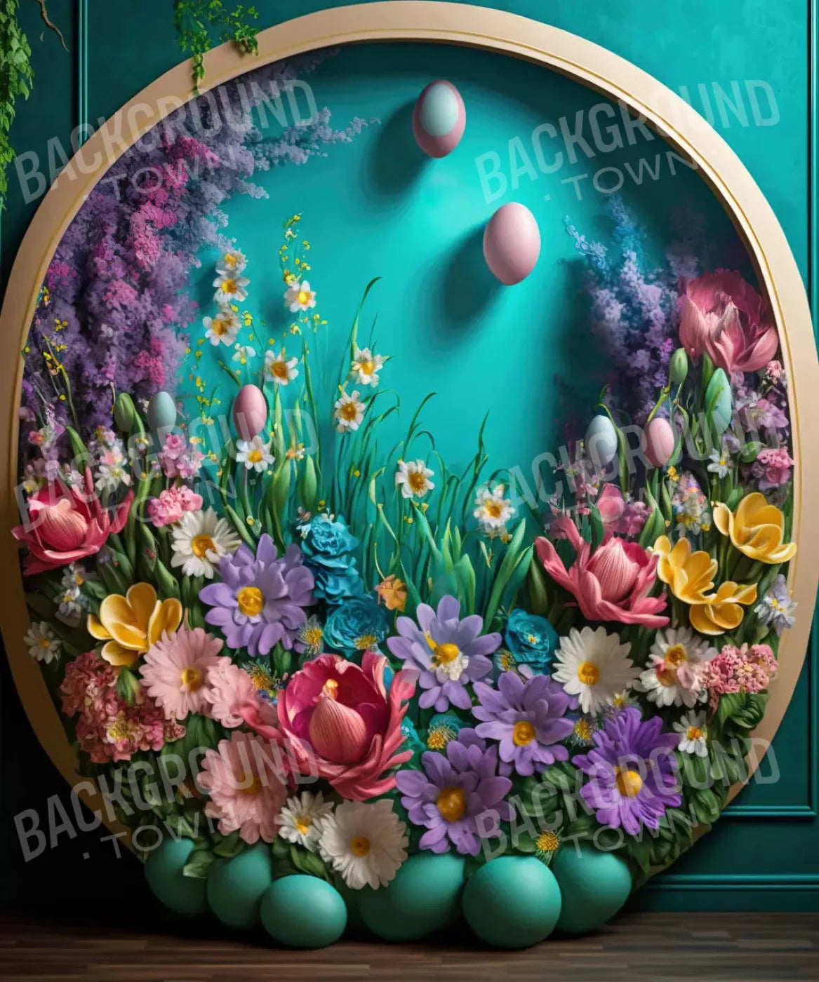 Blue Easter Backdrop for Photography