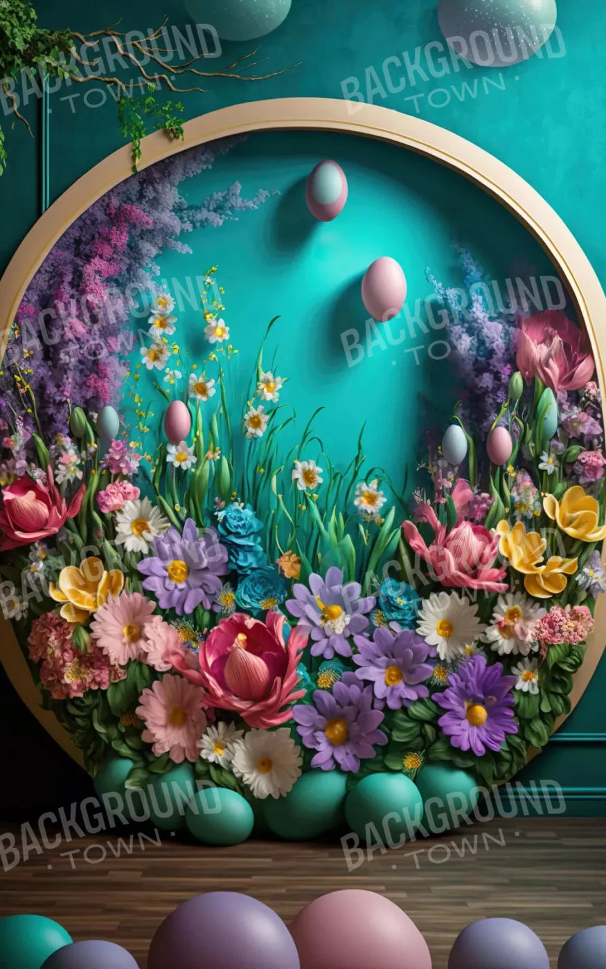 Easter Wreath 2 9X14 Ultracloth ( 108 X 168 Inch ) Backdrop