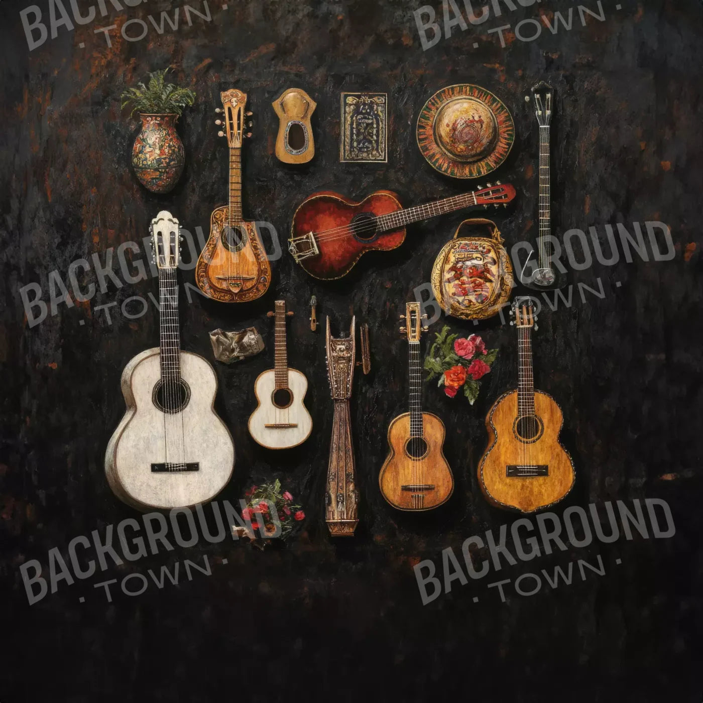 El Musico 8’X8’ Fleece (96 X Inch) Backdrop