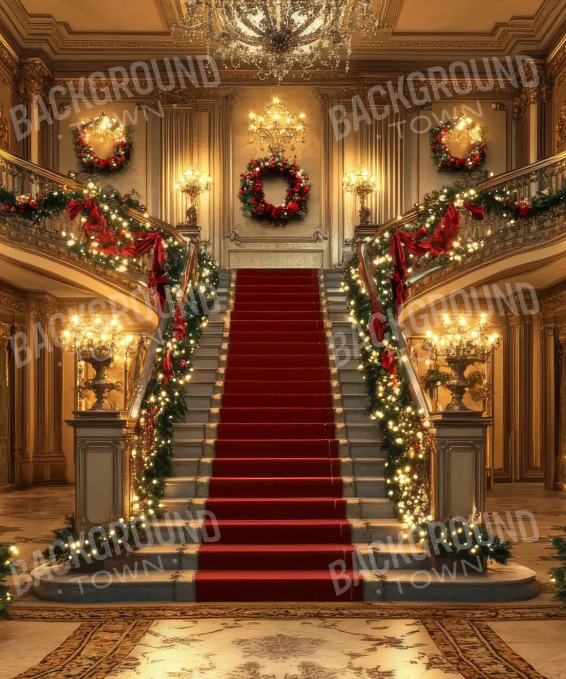 Gold Christmas Backdrop for Photography