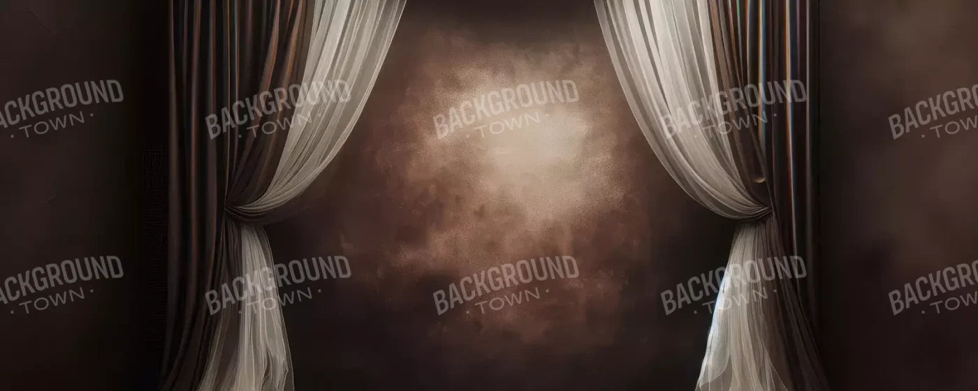 Elegant Montey Brown Curtain 20’X8’ Ultracloth (240 X 96 Inch) Backdrop