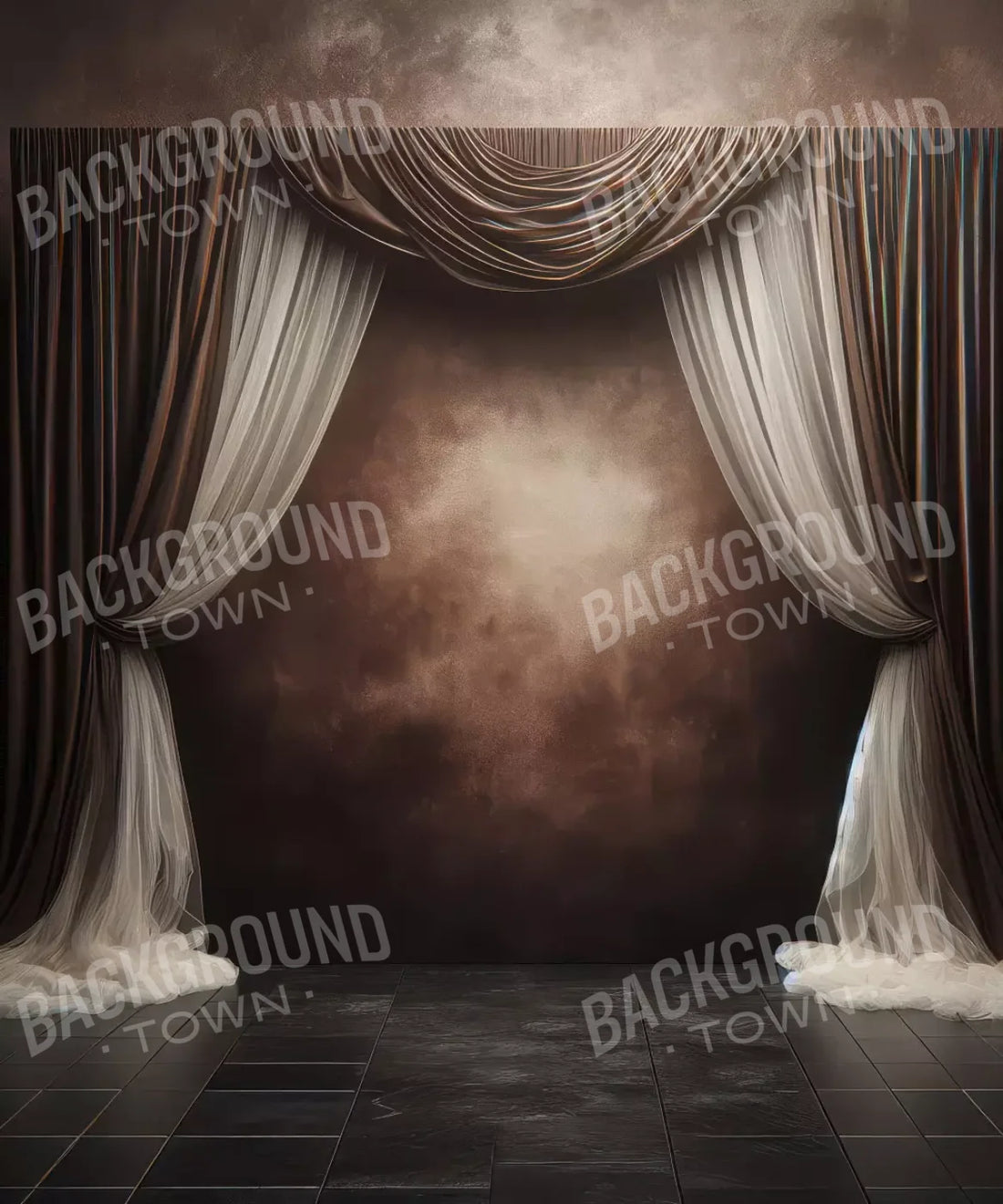 Brown White  Backdrop for Photography