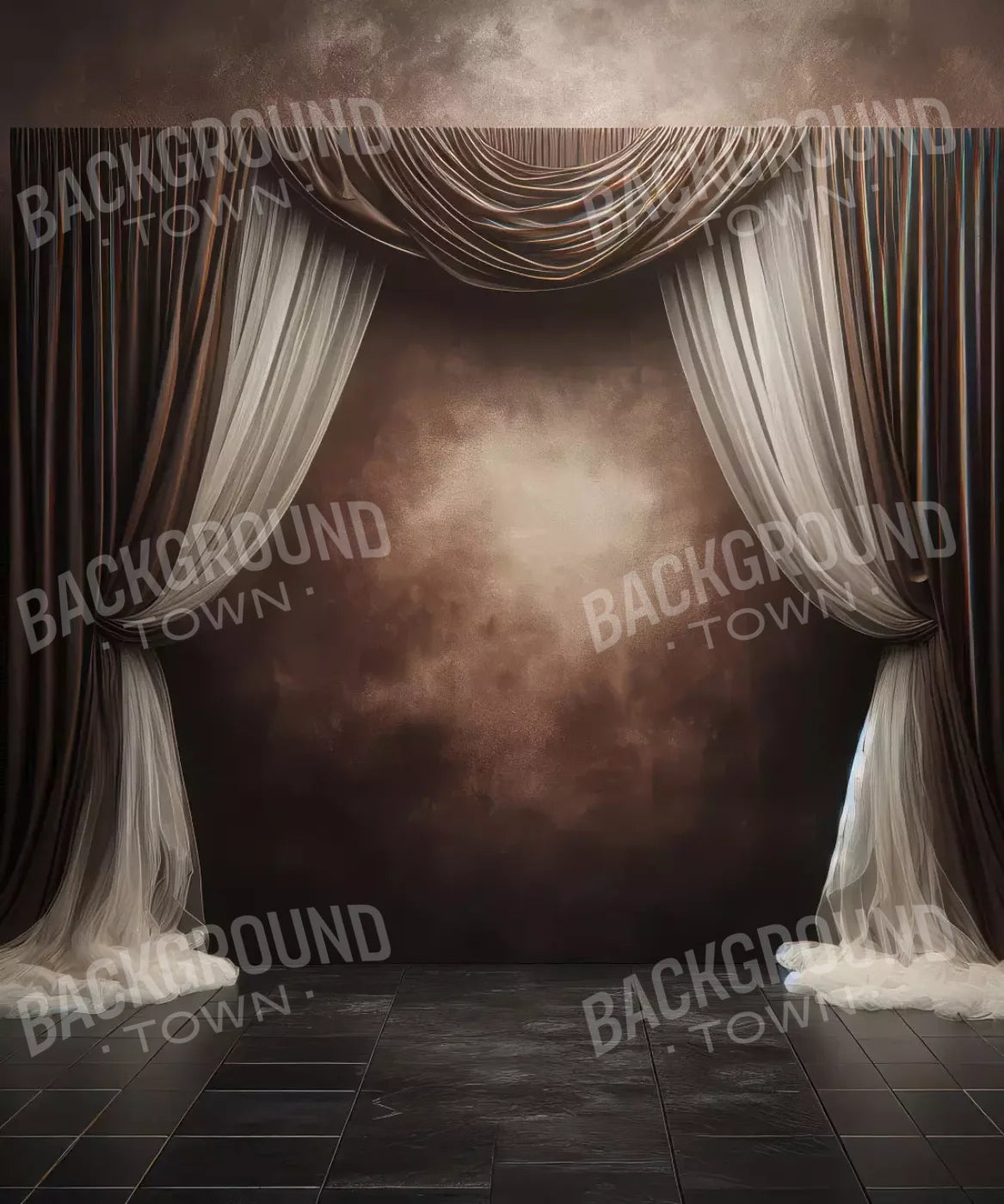 Brown White  Backdrop for Photography