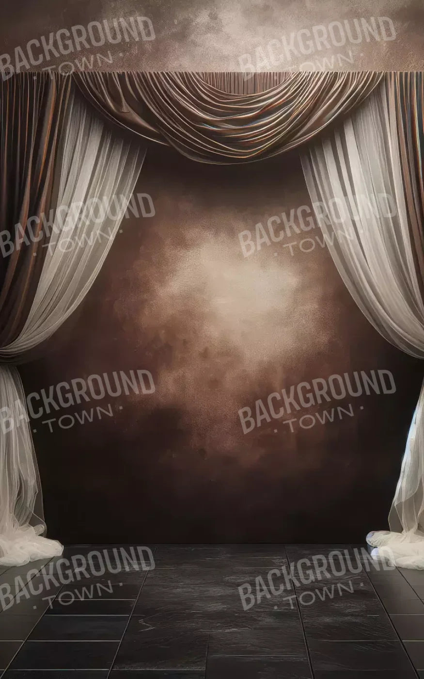 Elegant Montey Brown Curtain 5’X8’ Ultracloth (60 X 96 Inch) Backdrop