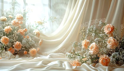 Elegant Orange Roses 14’X8’ Ultracloth (168 X 96 Inch) Backdrop