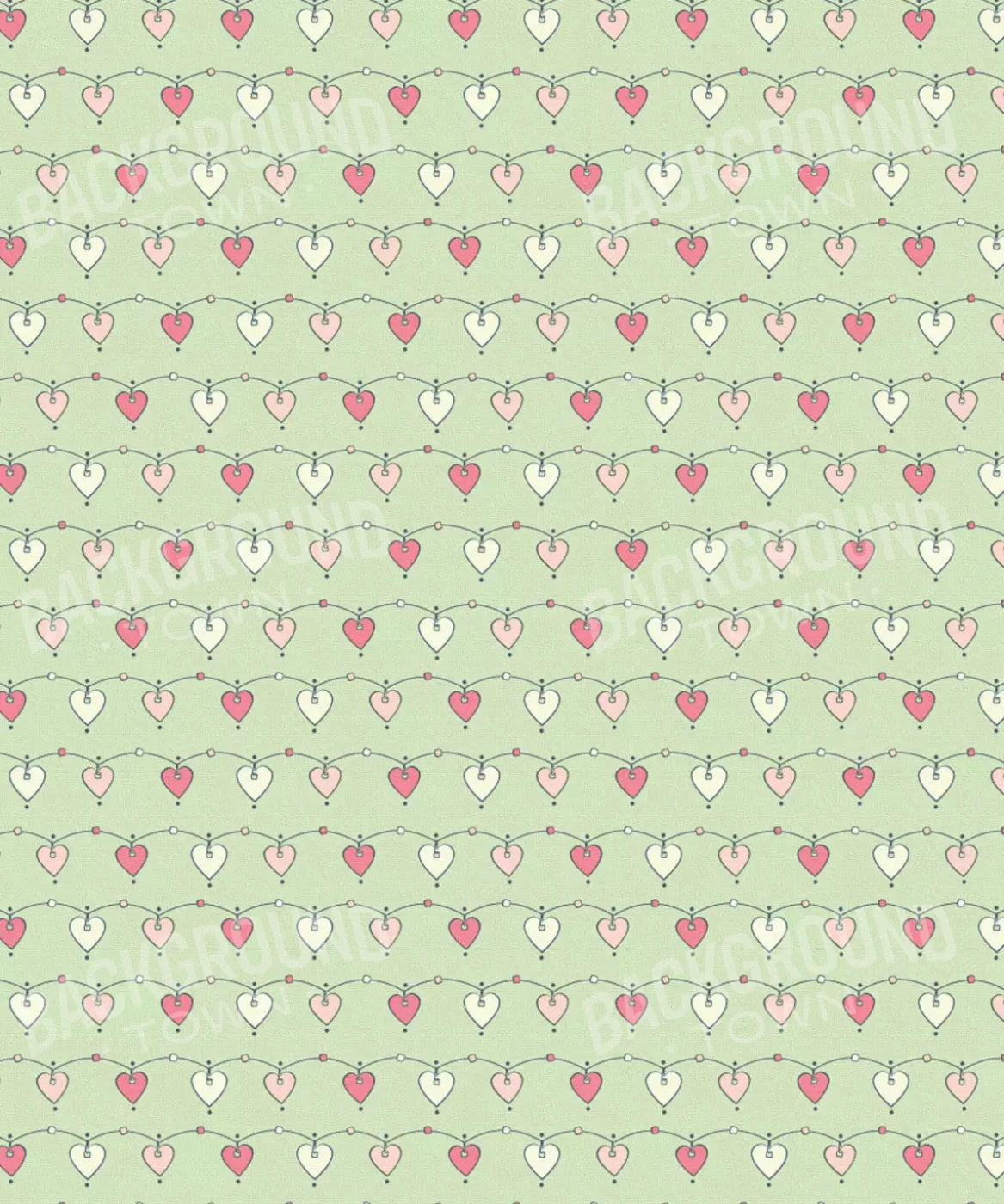 Green Valentines Day Backdrop for Photography