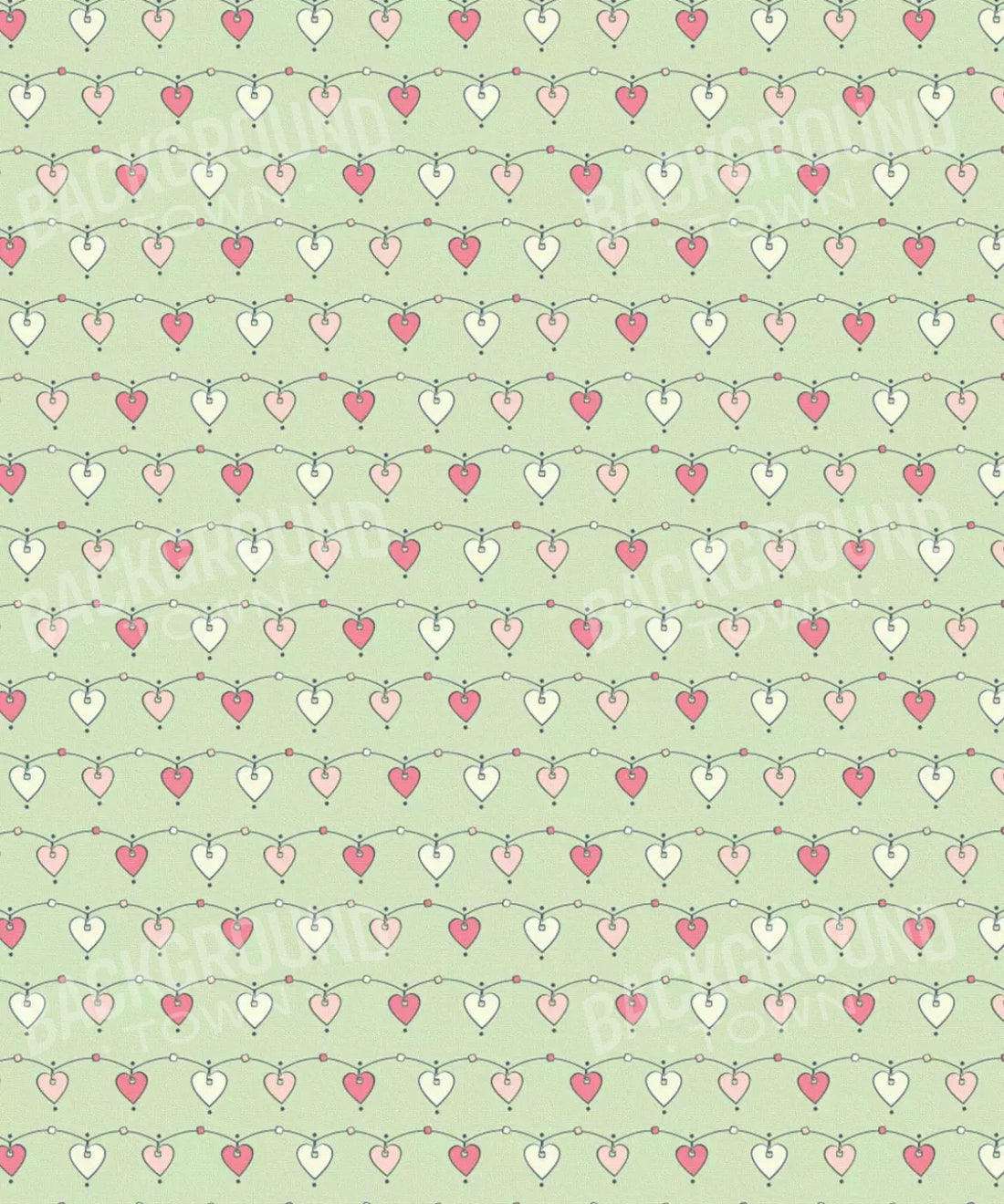 Green Valentines Day Backdrop for Photography