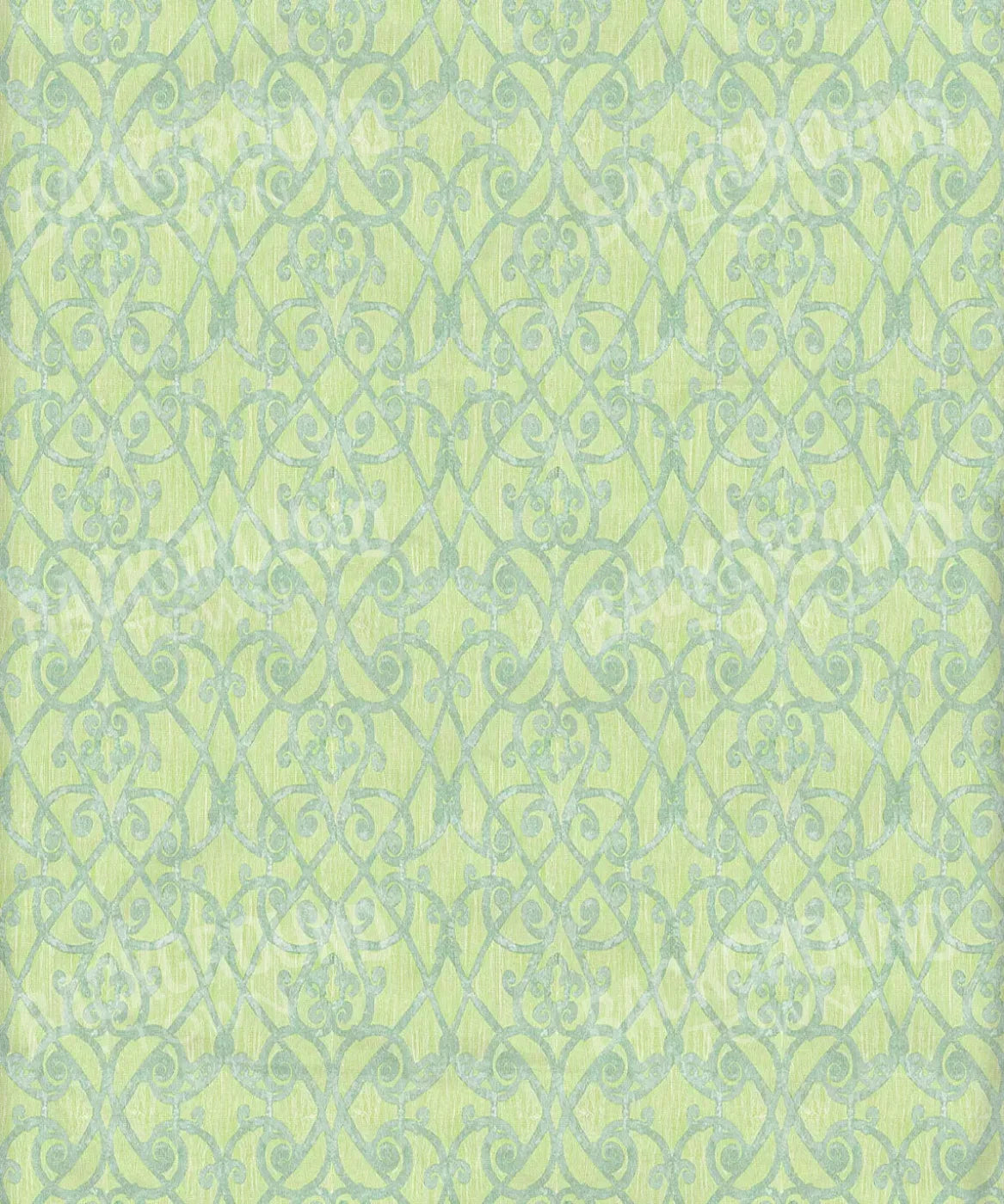 Green Damask Backdrop for Photography