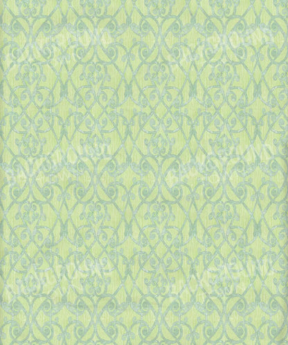 Green Damask Backdrop for Photography