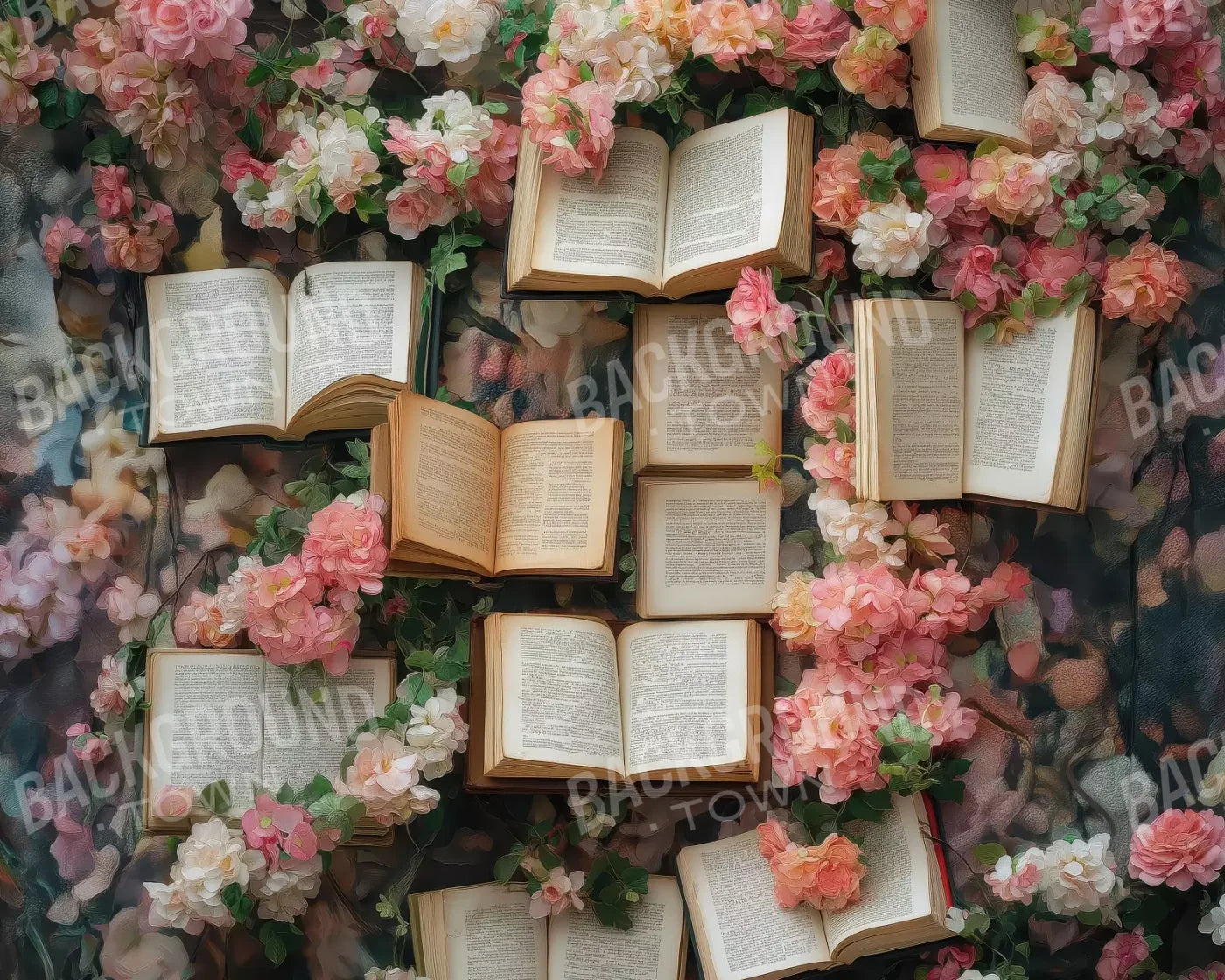 Enchanted Book Wall 10’X8’ Fleece (120 X 96 Inch) Backdrop