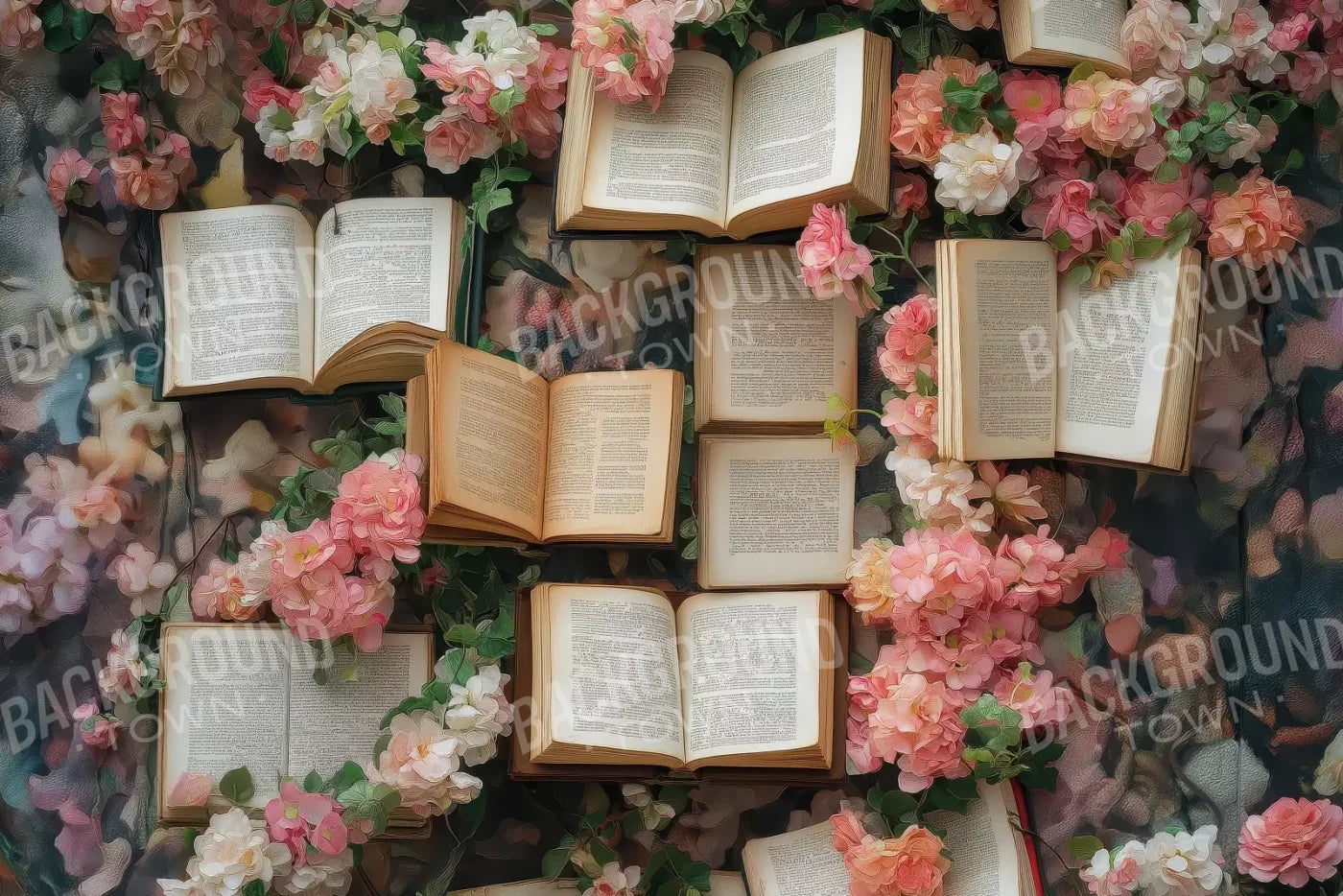 Enchanted Book Wall 12’X8’ Ultracloth (144 X 96 Inch) Backdrop