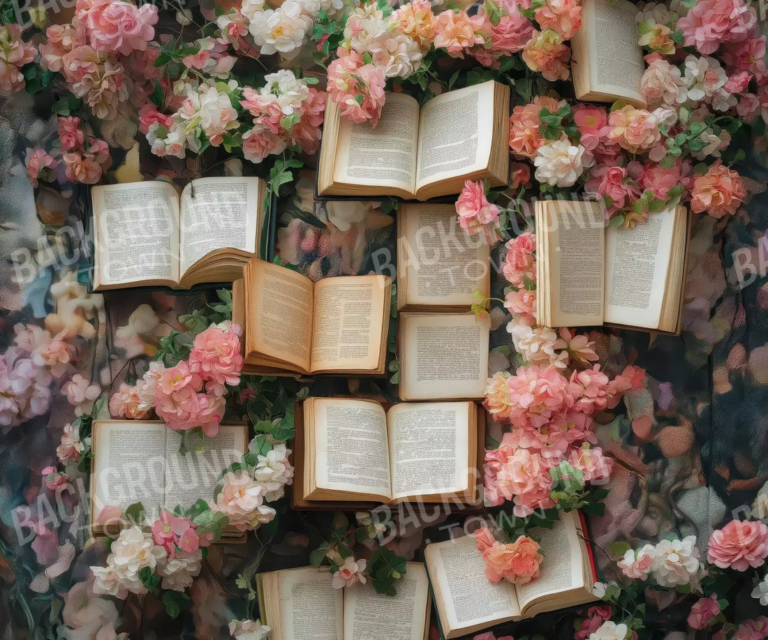 Enchanted Book Wall 5’X4’2 Fleece (60 X 50 Inch) Backdrop
