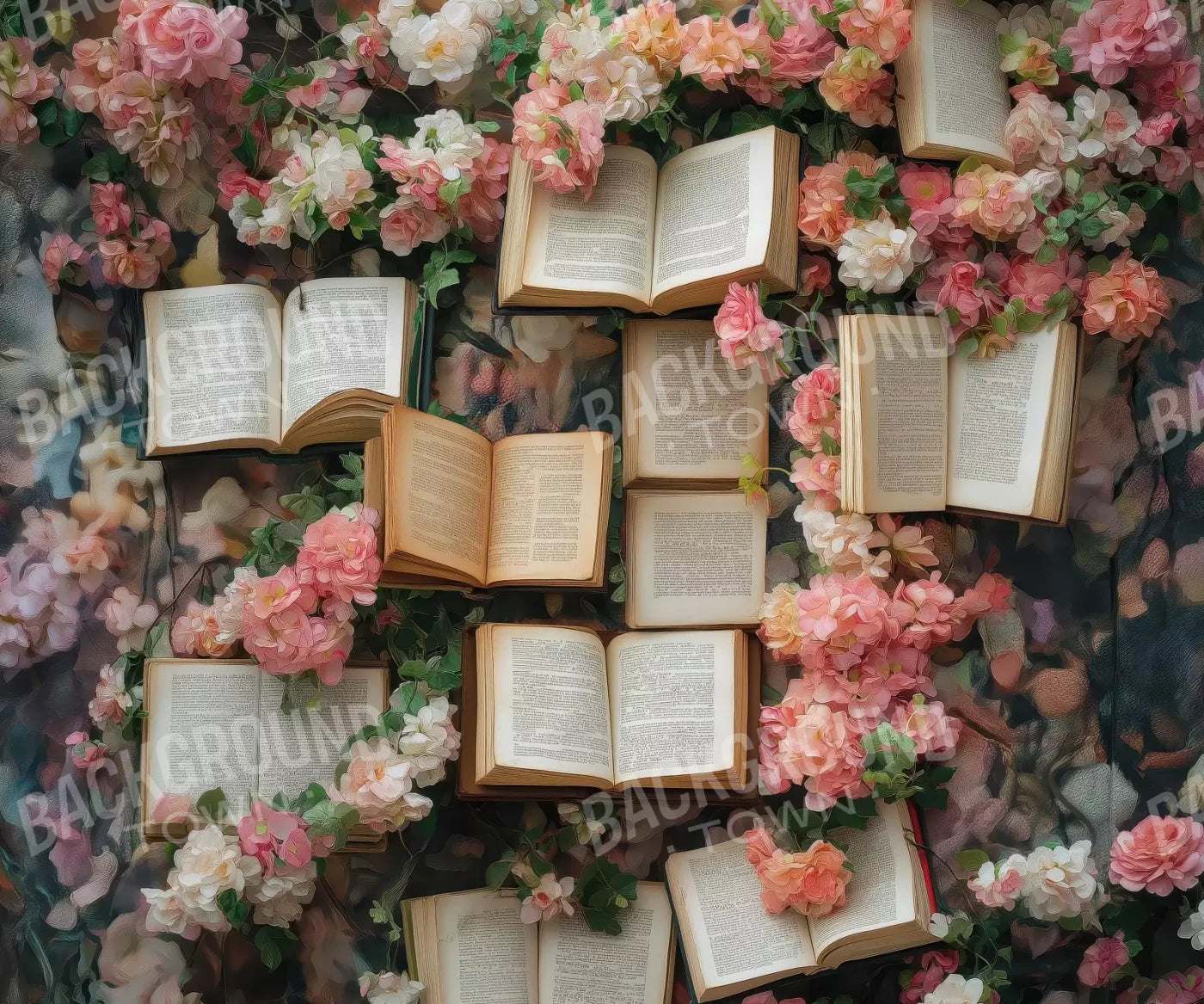 Enchanted Book Wall 5’X4’2 Fleece (60 X 50 Inch) Backdrop