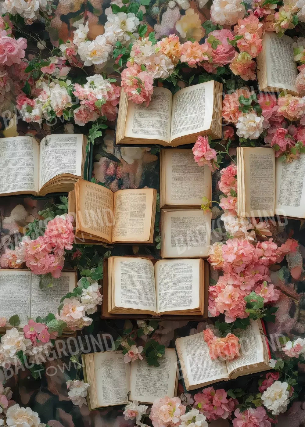 Enchanted Book Wall 5’X7’ Ultracloth (60 X 84 Inch) Backdrop
