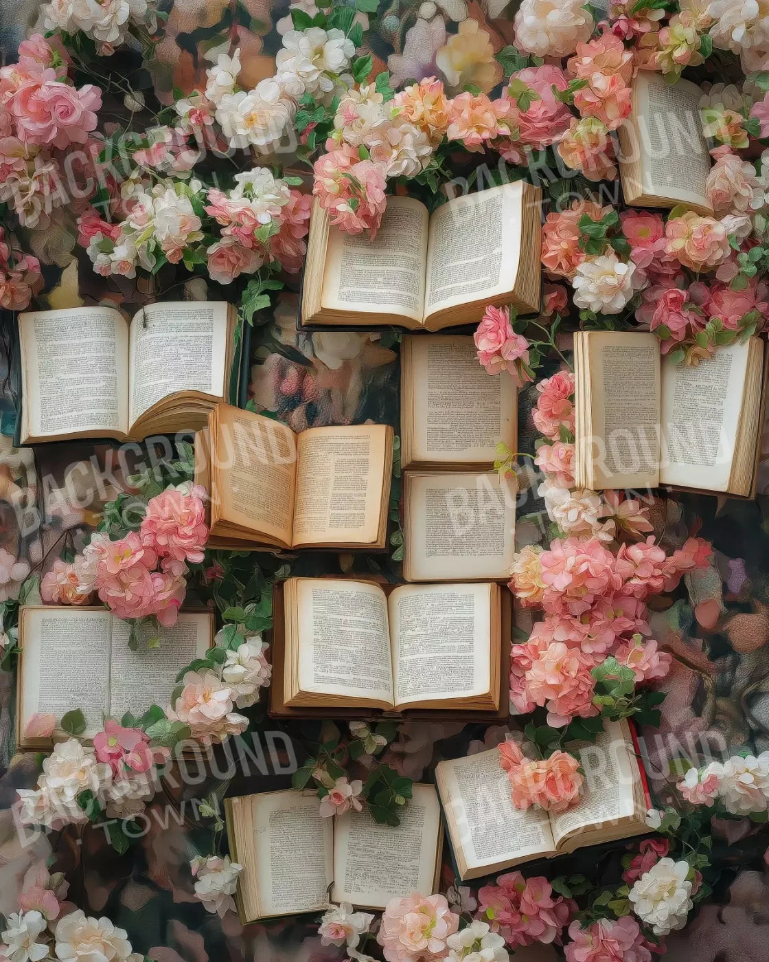 Enchanted Book Wall 8’X10’ Fleece (96 X 120 Inch) Backdrop