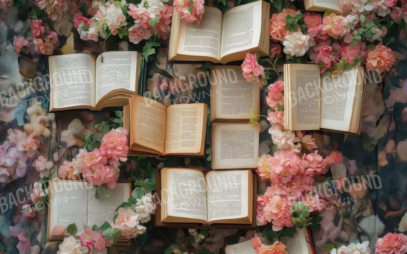 Enchanted Book Wall 8’X5’ Ultracloth (96 X 60 Inch) Backdrop