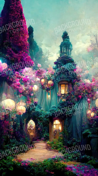 Enchanted Village I 8X14 Ultracloth ( 96 X 168 Inch ) Backdrop