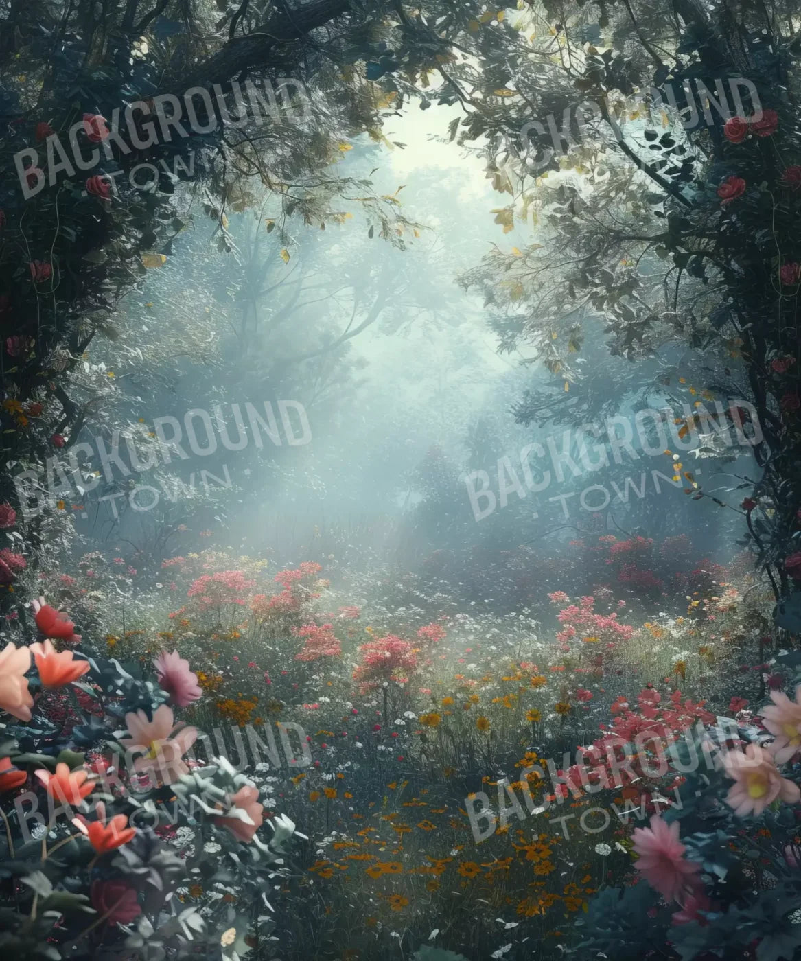 Ethereal Flowey Garden 10’X12’ Ultracloth (120 X 144 Inch) Backdrop