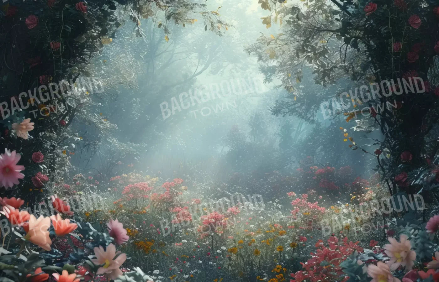 Ethereal Flowey Garden 14’X9’ Ultracloth (168 X 108 Inch) Backdrop