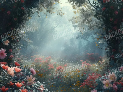 Ethereal Flowey Garden 8’X6’ Fleece (96 X 72 Inch) Backdrop