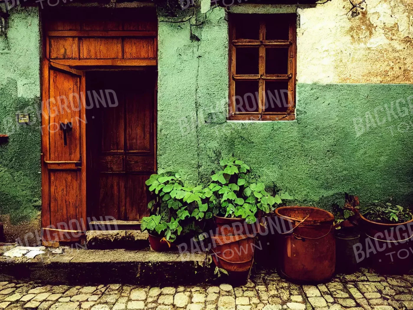 European Village 10X8 Fleece ( 120 X 96 Inch ) Backdrop