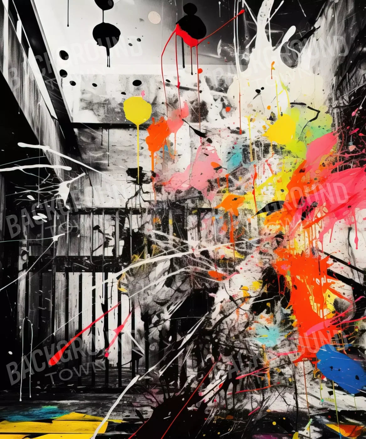 Expressionist Art Ii 10’X12’ Ultracloth (120 X 144 Inch) Backdrop