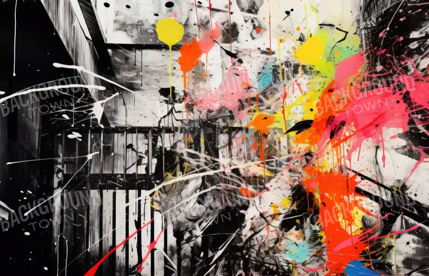 Expressionist Art Ii 14’X9’ Ultracloth (168 X 108 Inch) Backdrop