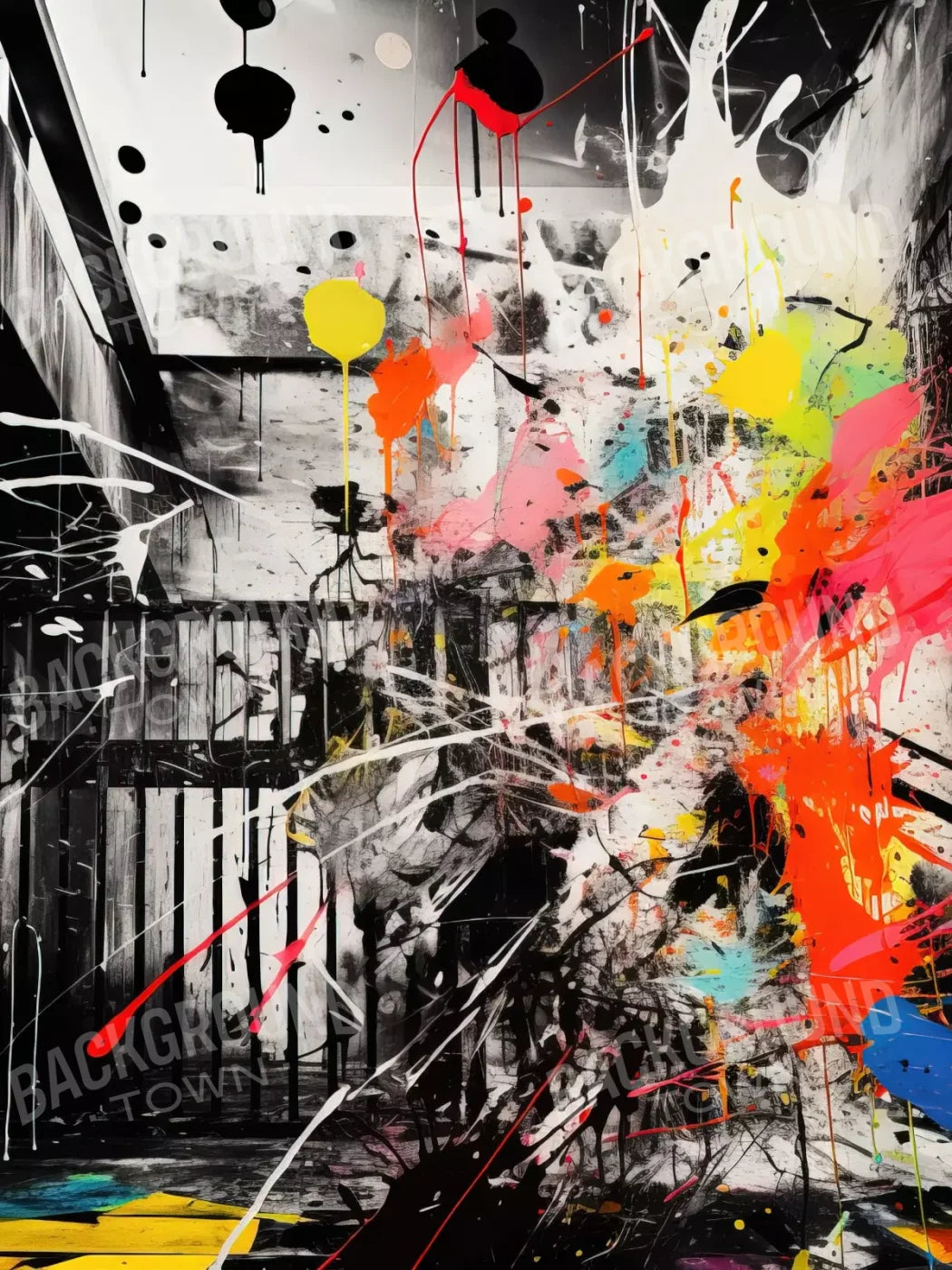 Expressionist Art Ii 5’X6’8 Fleece (60 X 80 Inch) Backdrop