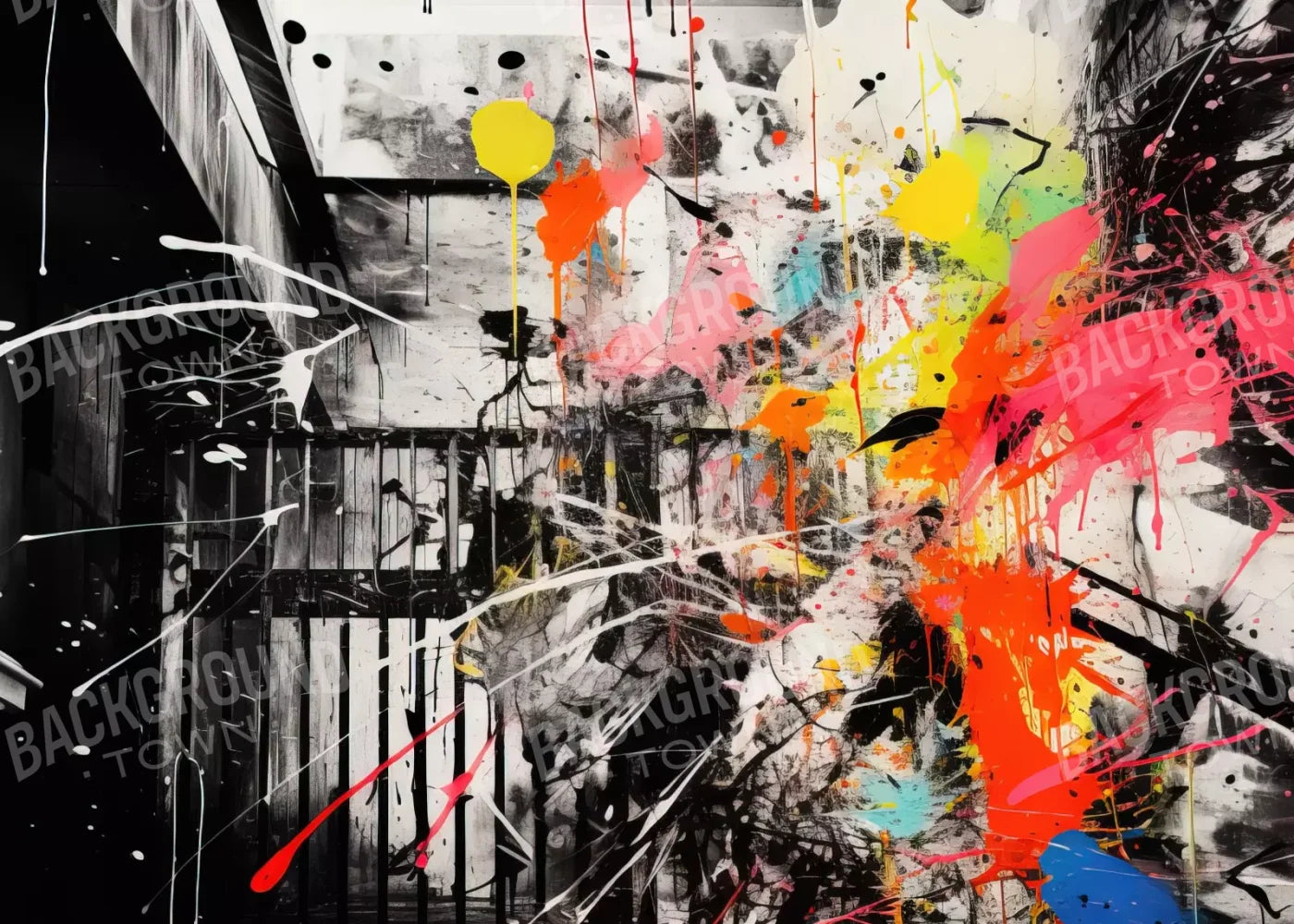 Expressionist Art Ii 7’X5’ Ultracloth (84 X 60 Inch) Backdrop