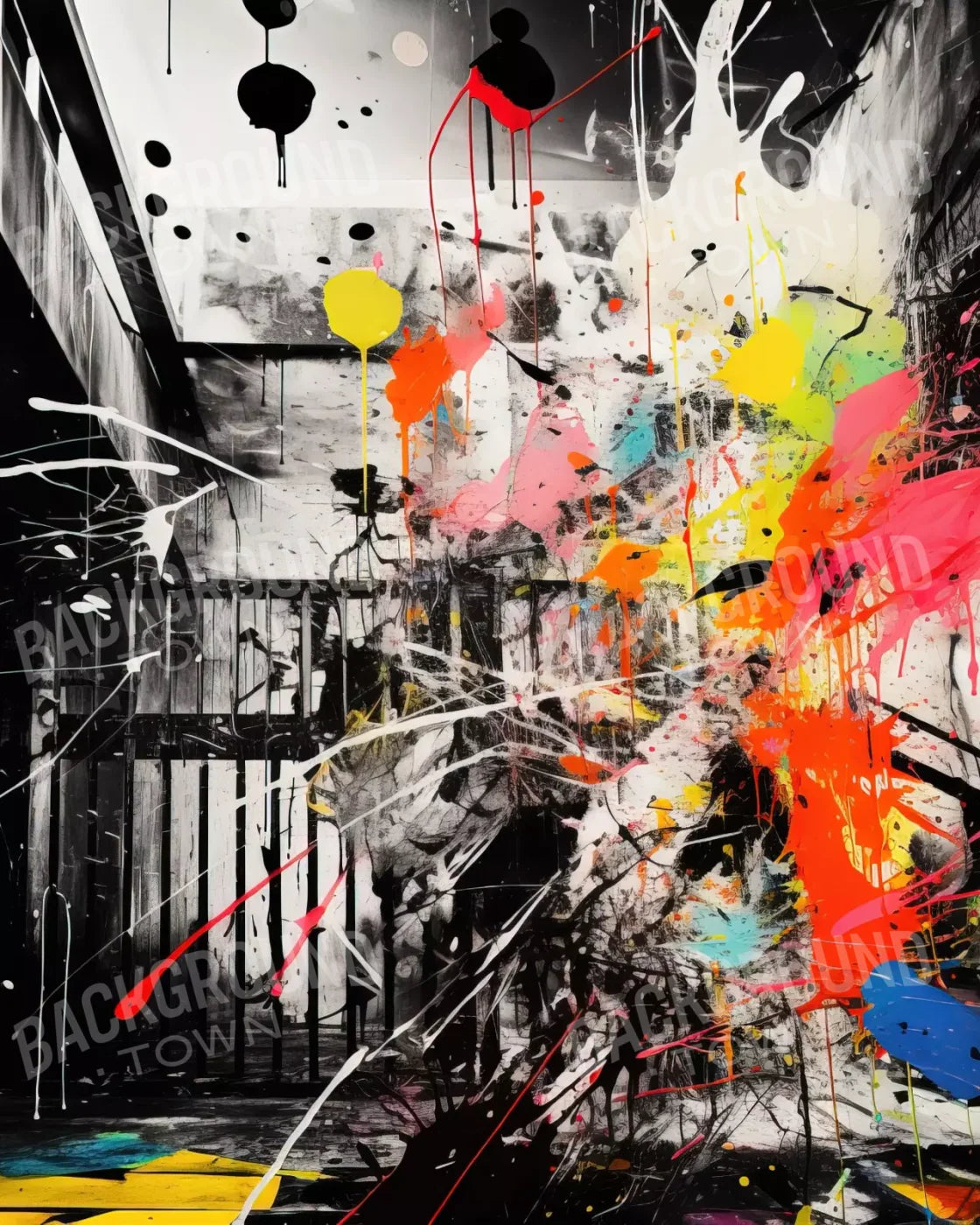 Expressionist Art Ii 8’X10’ Fleece (96 X 120 Inch) Backdrop