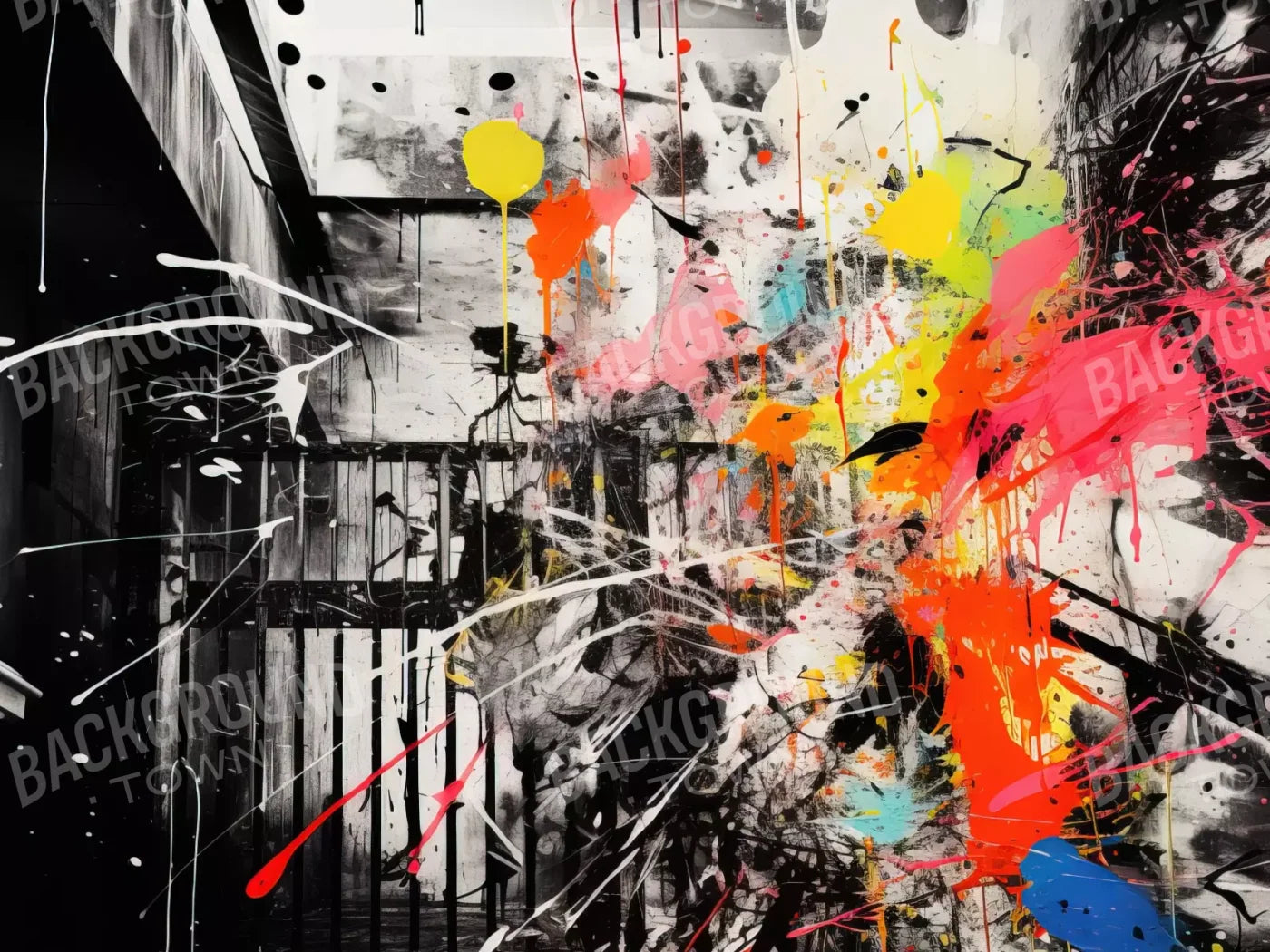 Expressionist Art Ii 8’X6’ Fleece (96 X 72 Inch) Backdrop