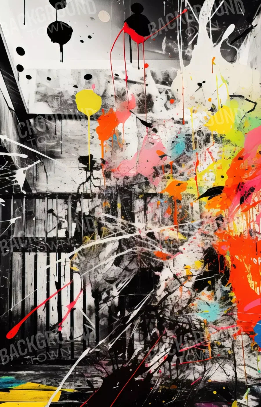 Expressionist Art Ii 9’X14’ Ultracloth (108 X 168 Inch) Backdrop