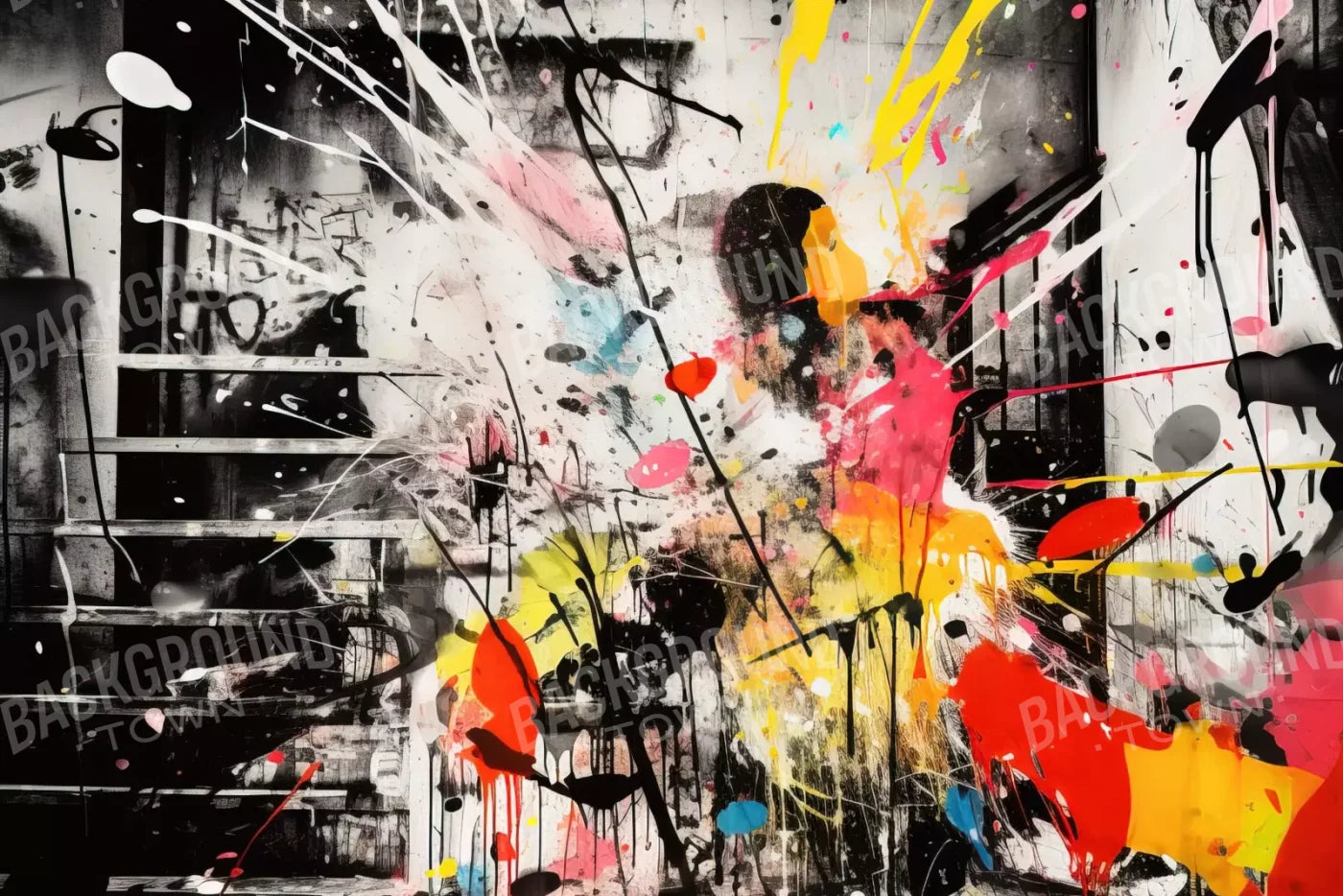Expressionist Art I 12’X8’ Ultracloth (144 X 96 Inch) Backdrop