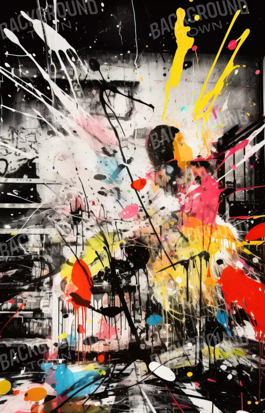 Expressionist Art I 9’X14’ Ultracloth (108 X 168 Inch) Backdrop