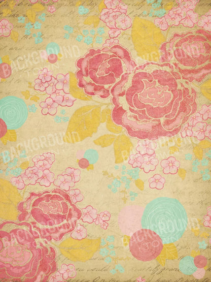 Fab Florals 5X68 Fleece ( 60 X 80 Inch ) Backdrop