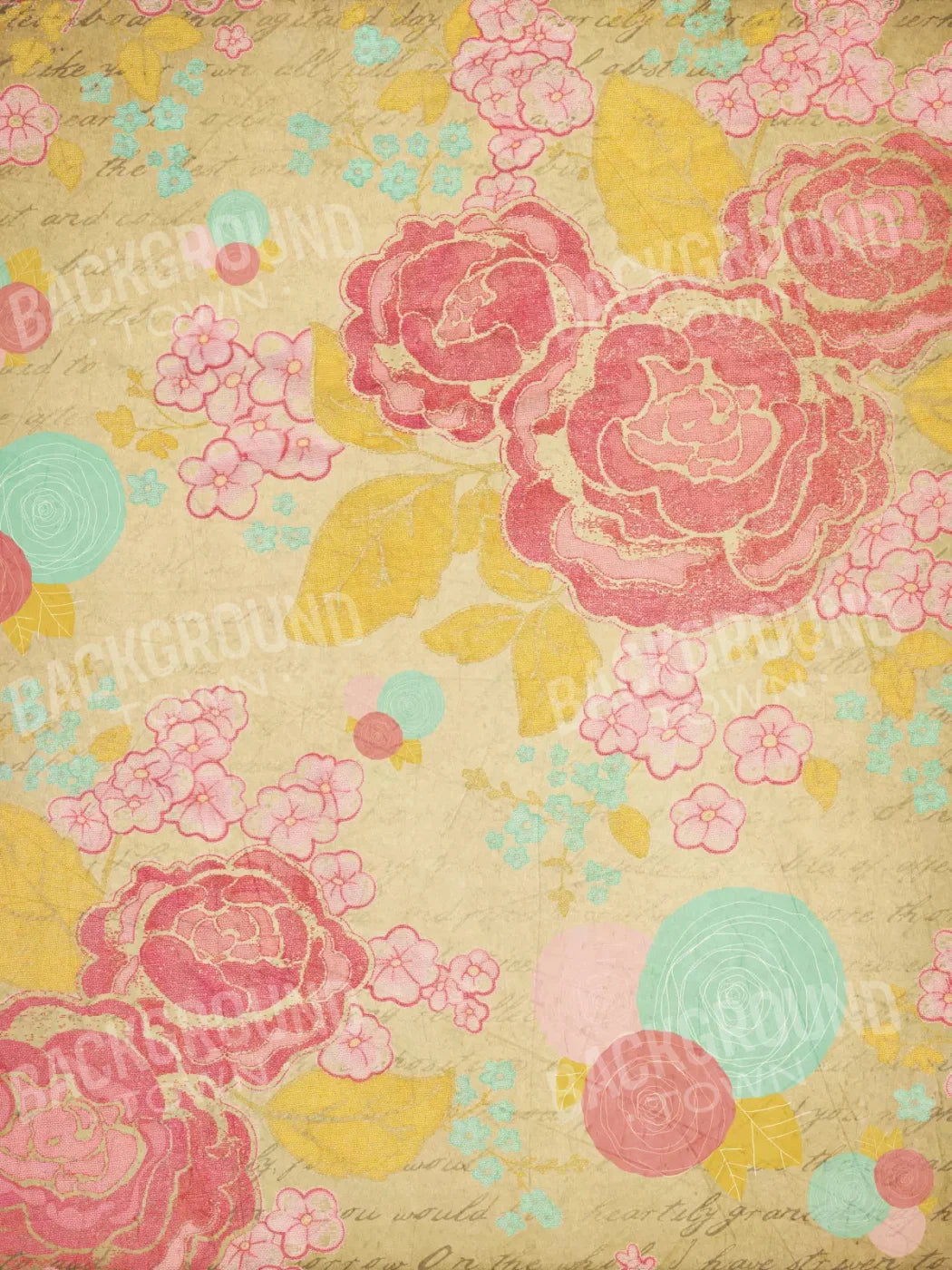 Fab Florals 5X7 Ultracloth ( 60 X 84 Inch ) Backdrop