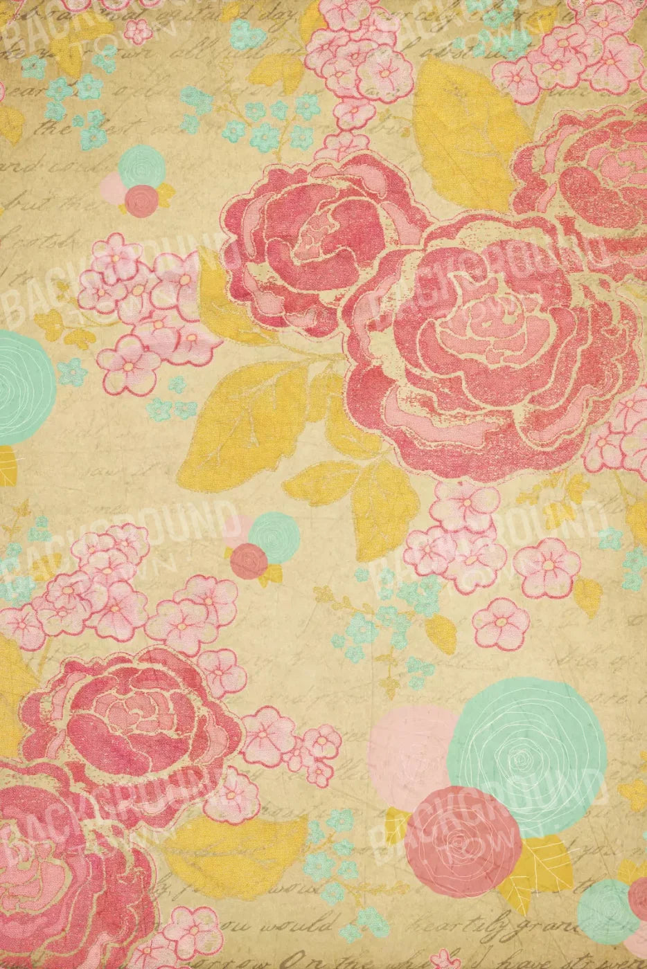 Fab Florals 5X8 Ultracloth ( 60 X 96 Inch ) Backdrop