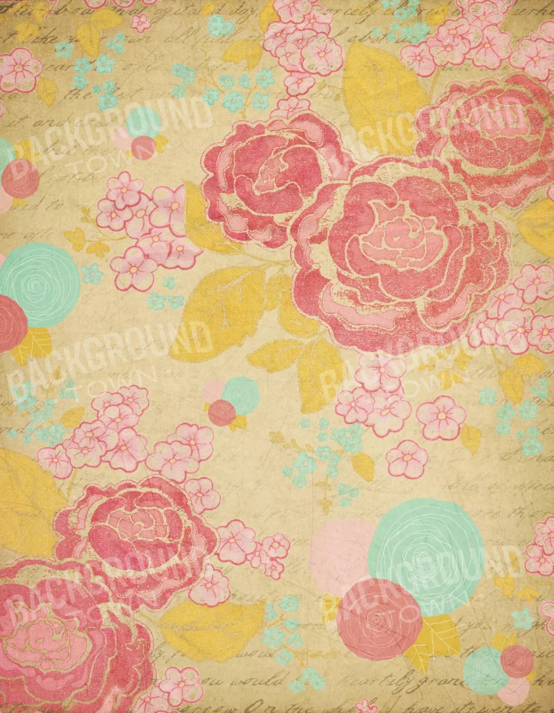 Fab Florals 6X8 Fleece ( 72 X 96 Inch ) Backdrop