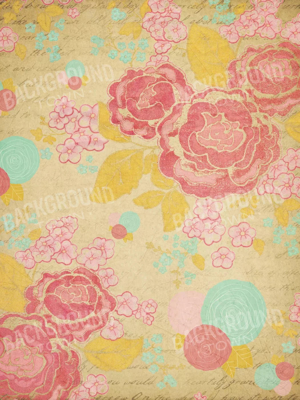 Fab Florals 8X10 Fleece ( 96 X 120 Inch ) Backdrop