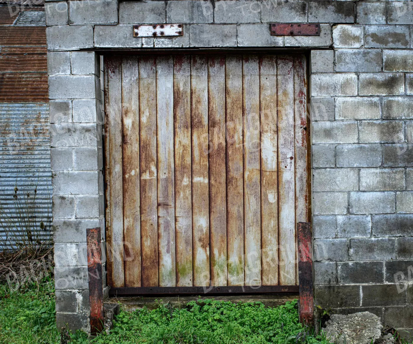 Factory Door 5X42 Fleece ( 60 X 50 Inch ) Backdrop