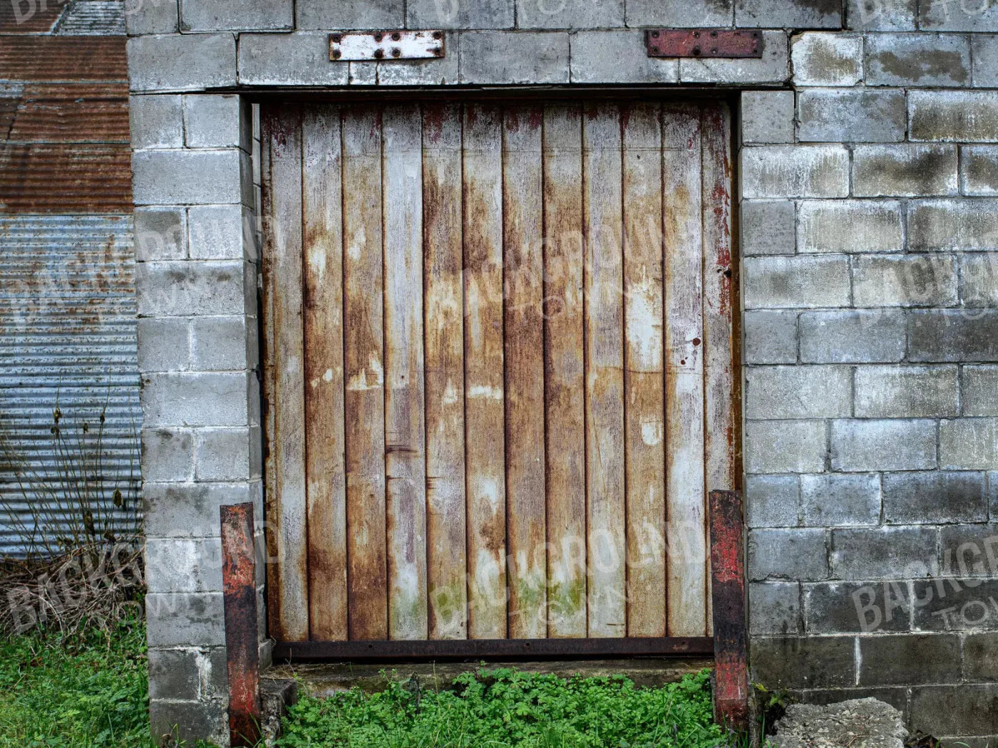 Factory Door 68X5 Fleece ( 80 X 60 Inch ) Backdrop