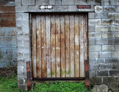Factory Door 8X6 Fleece ( 96 X 72 Inch ) Backdrop