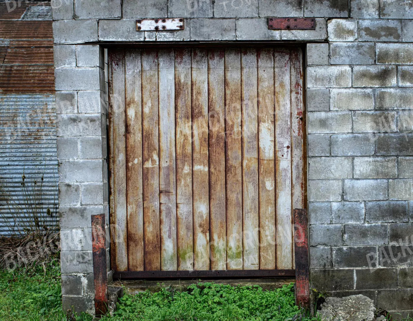 Factory Door 8X6 Fleece ( 96 X 72 Inch ) Backdrop