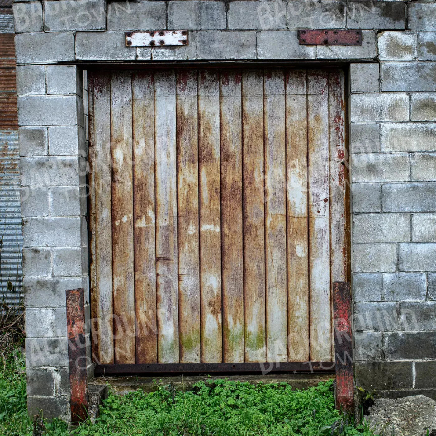 Factory Door 8X8 Fleece ( 96 X Inch ) Backdrop